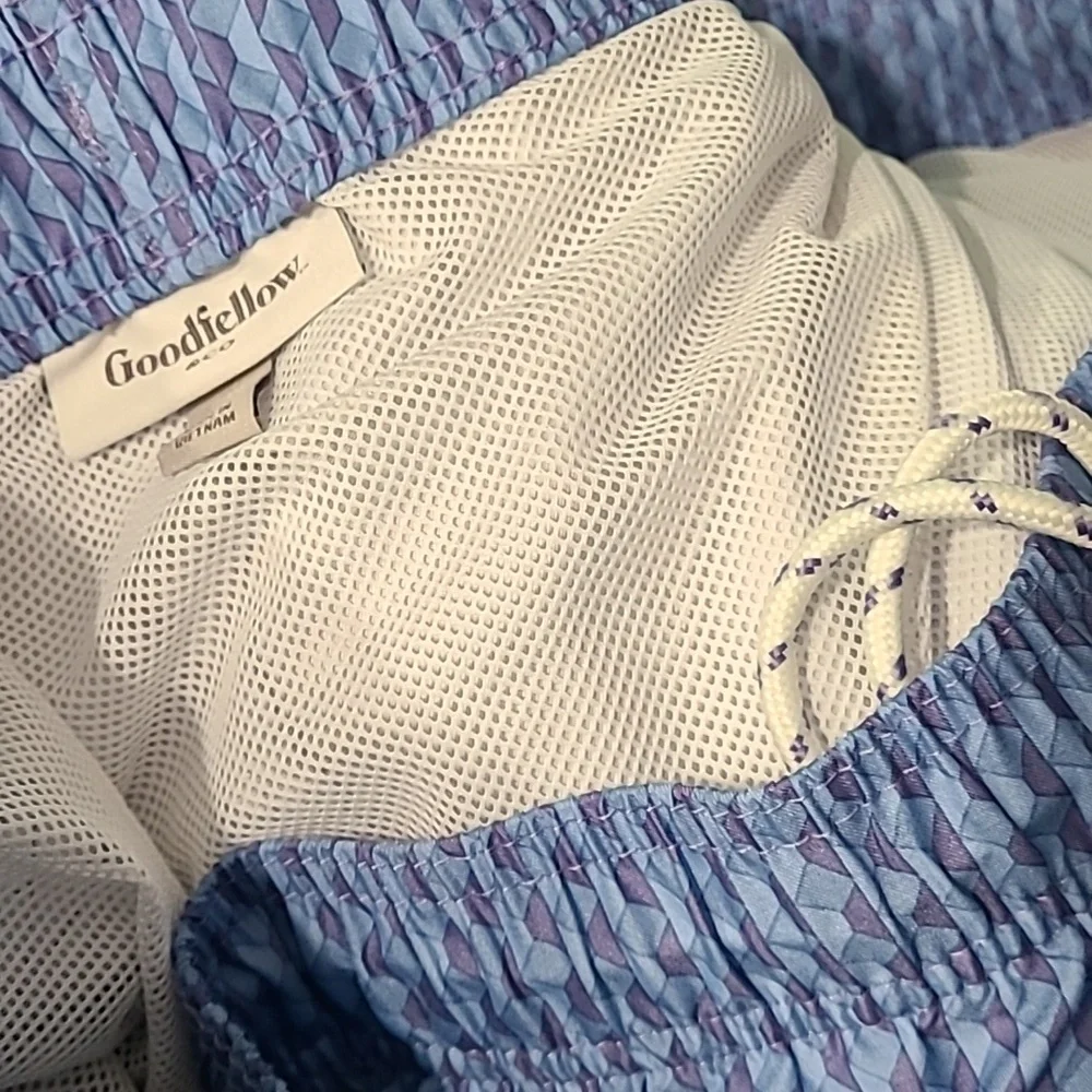 Mens Goodfellow & Co blue and purplish diamond‎ patterned Swim Trunks